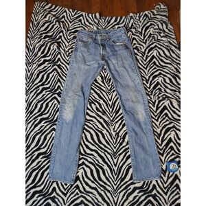 Levi's 501 Jeans Womens 29x33 Blue Denim Straight Button Fly
